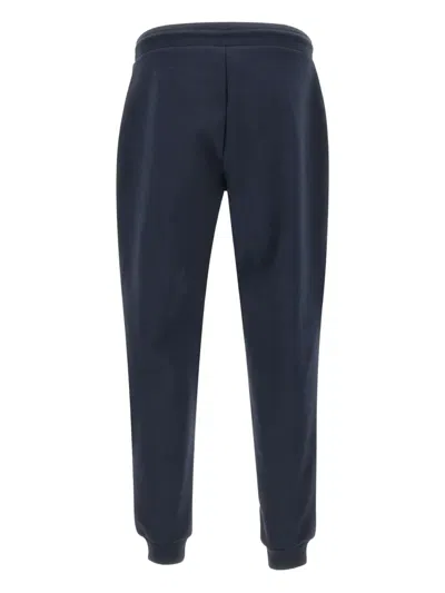 Ea7 Logo-patch Track Pants In Blue