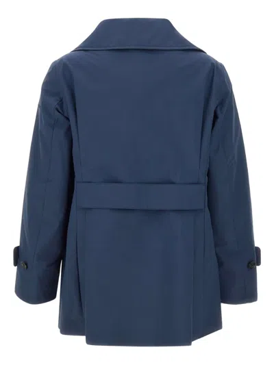 Save The Duck Double-breasted Blue Coat With Tailored Silhouette In Blue