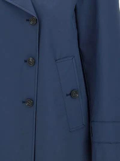 Save The Duck Double-breasted Blue Coat With Tailored Silhouette In Blue