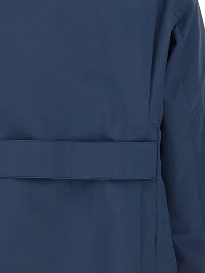 Save The Duck Double-breasted Blue Coat With Tailored Silhouette In Blue