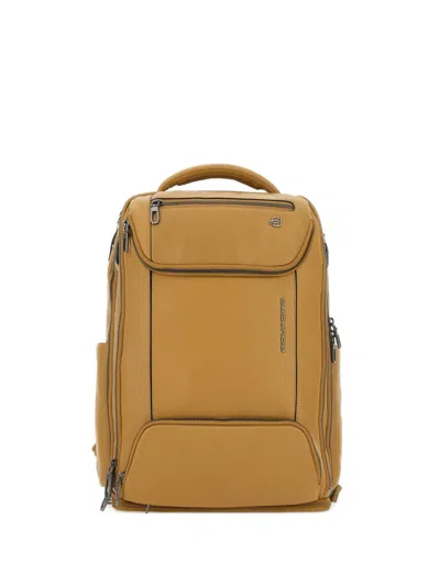Piquadro 15.6” Laptop Holder Backpack In Yellow