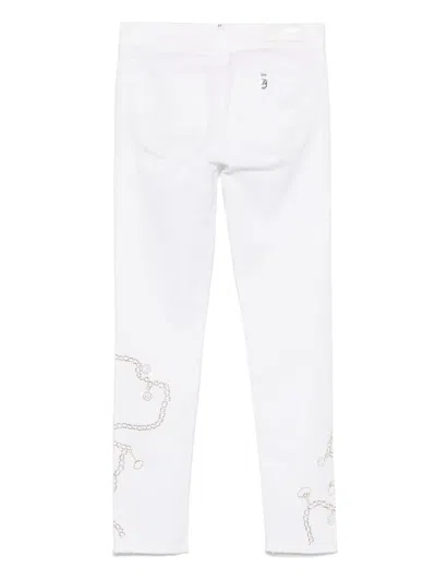 Liu •jo Rhinestone-embellished Jeans In White