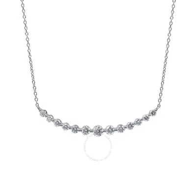 Brilliant Diamond 14kt White Gold 1.00 Carat Lab Grown Diamond Pendant Necklace For Women In White