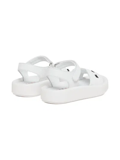 Marni Sandali In Pelle Con Suola Chunky In White