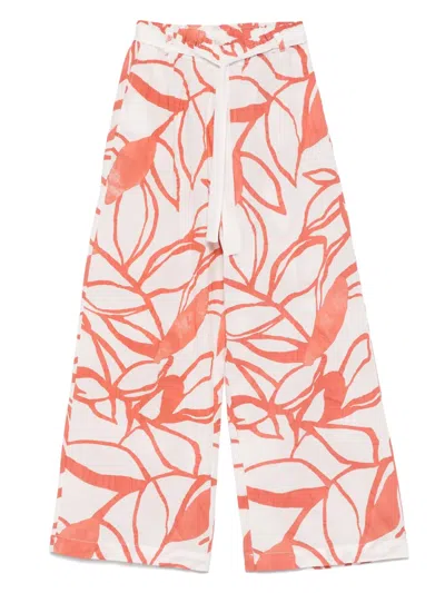 Shop Zhoe & Tobiah Printed Trousers In White