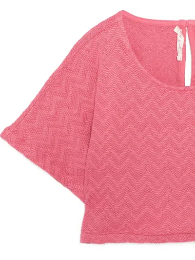 Zhoe & Tobiah Pointelle Top In Pink
