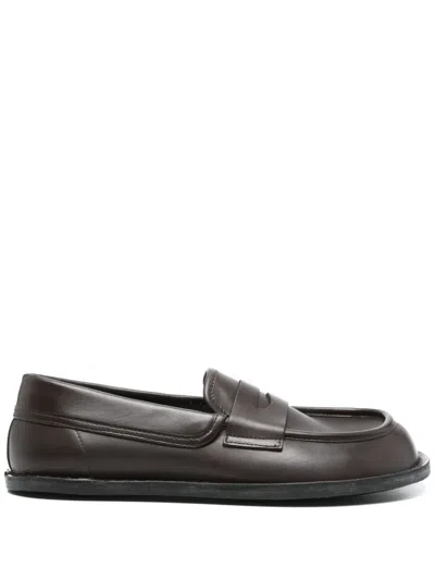 Moschino Desert Penny Strap Loafers In Brown