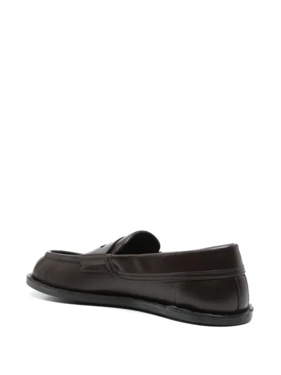 Moschino Desert Penny Strap Loafers In Brown