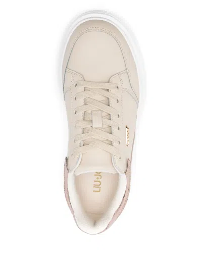 Liu •jo Logo-plaque Sneakers In Neutral