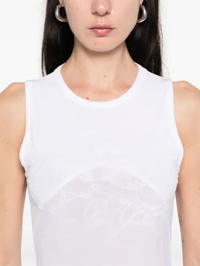 Jean Paul Gaultier Tank Top With Piercing In White
