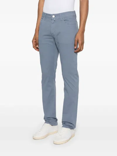 Jacob Cohen Men Slim Fit "bard" 5-pocket Trousers In Blue