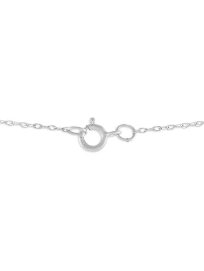 Pre-owned Lb Exclusive 14kt White Gold Diamond And Peridot Pendant Necklace In Silver