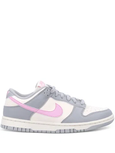 Nike Dunk Low Sneakers In Grey Leather In Grey