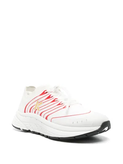 Kenzo Low Top Sneakers Mesh Upper In White