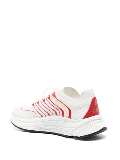 Kenzo Low Top Sneakers Mesh Upper In White