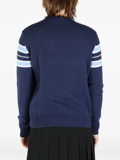 Marni Striped Jumper In Blue
