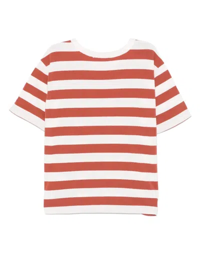Zhoe & Tobiah Striped T-shirt In Brown