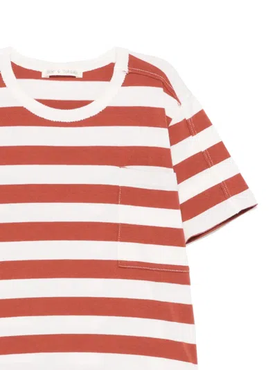 Zhoe & Tobiah Striped T-shirt In Brown