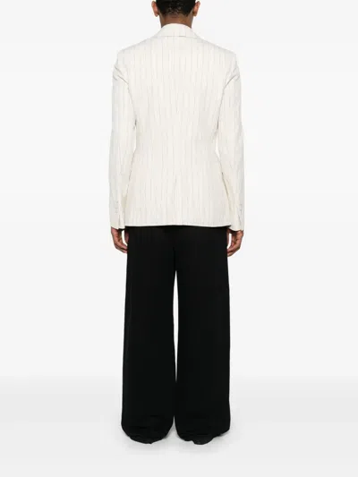Ann Demeulemeester Long Sleeve Casual Jacket In White