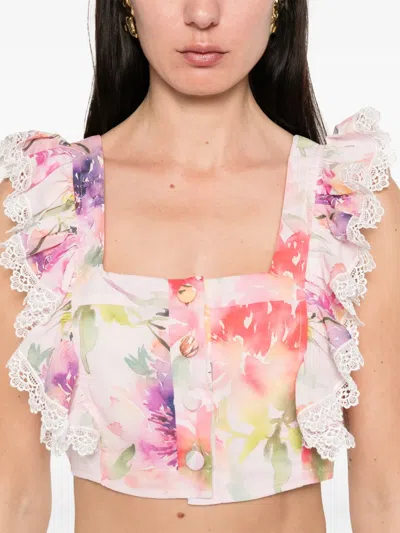 花卉印花坦克背心