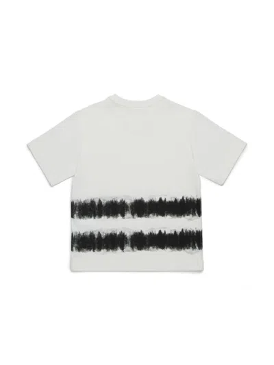 Myar T-shirt In Cotone Deadstock Effetto Tye-die In White