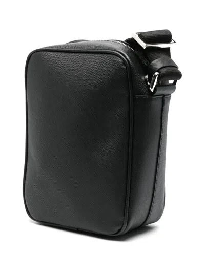 Kiton Logo-lettering Messenger Bag In Black