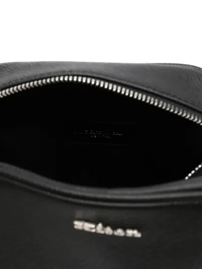 Kiton Logo-lettering Messenger Bag In Black