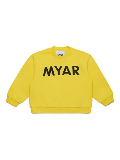 Myar Felpa In Cotone Deadstock Con Logo  In Yellow