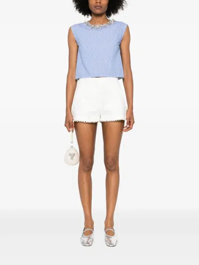 N°21 N21 Embellished Sleeveless Top In Blue