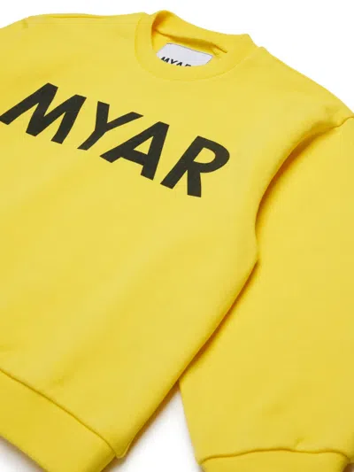 Myar Felpa In Cotone Deadstock Con Logo  In Yellow