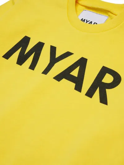 Myar Felpa In Cotone Deadstock Con Logo  In Yellow