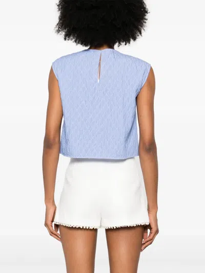 N°21 N21 Embellished Sleeveless Top In Blue