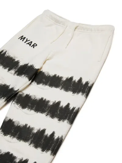 Myar Tie-dye Track Pants In White