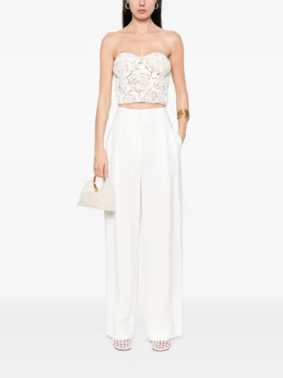 Ermanno Scervino Floral-motif Crop Top In White