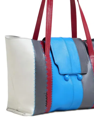 Marni Large Trunkaroo Tote Bag In Blue