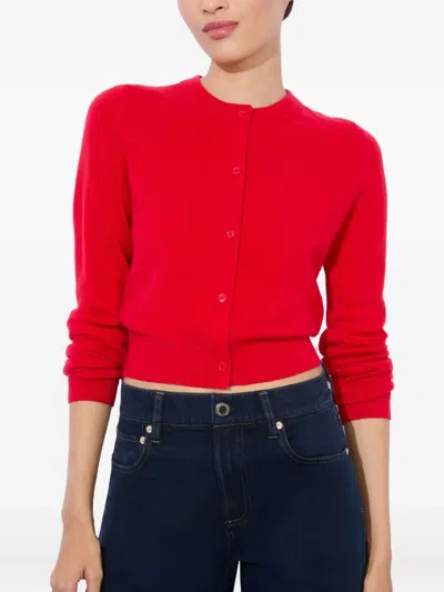 Alice And Olivia Dollie Cardigan In Red