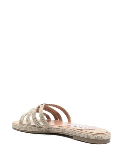 Aquazzura Playita Slides In Neutrals
