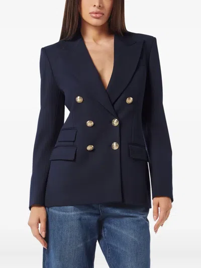 Philipp Plein Marine Double-breasted Blazer In Blue