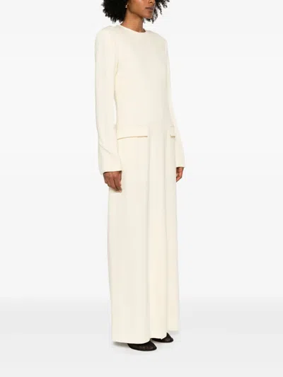Totême Pocket Maxi Dress In Neutrals