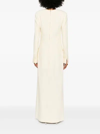 Totême Pocket Maxi Dress In Neutrals
