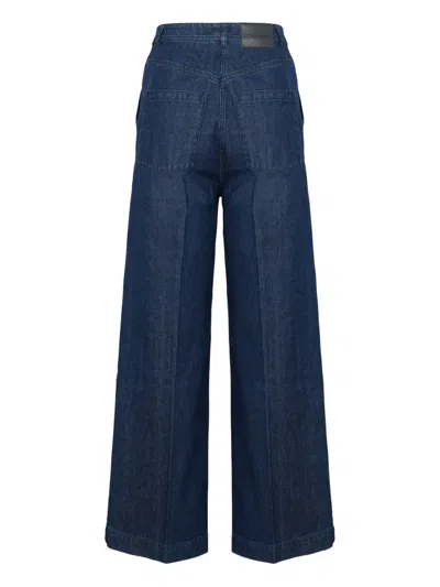 Yves Salomon Wide-leg Jeans In Blue