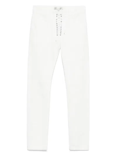 Ludovic De Saint Sernin Lace-up Jeans In White