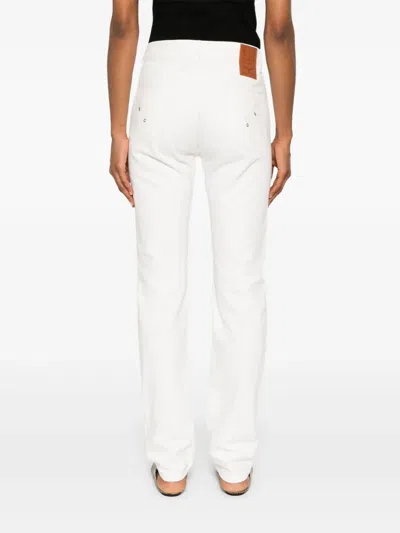 Ludovic De Saint Sernin Lace-up Jeans In White