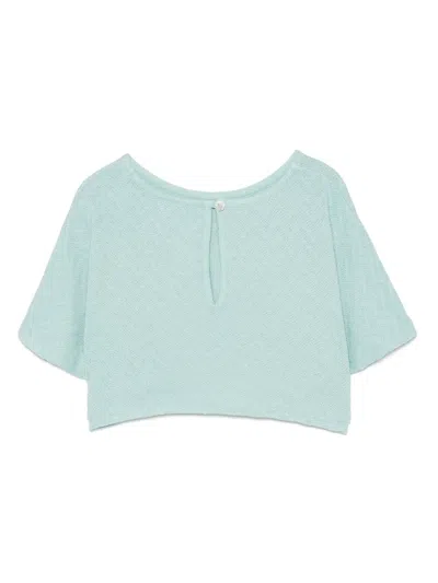 Zhoe & Tobiah Pointelle Top In Green