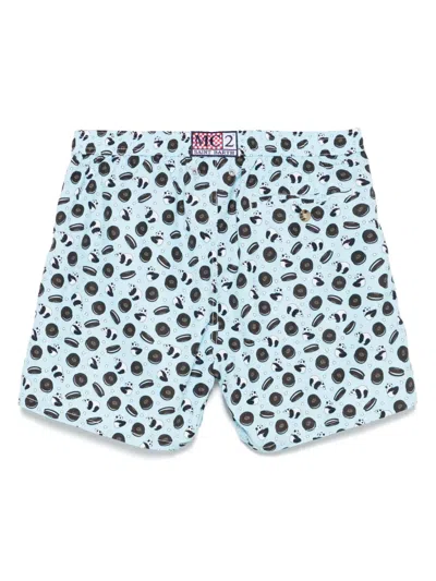 Mc2 Saint Barth Lighting Micro Fantasy Swim Shorts In Blue