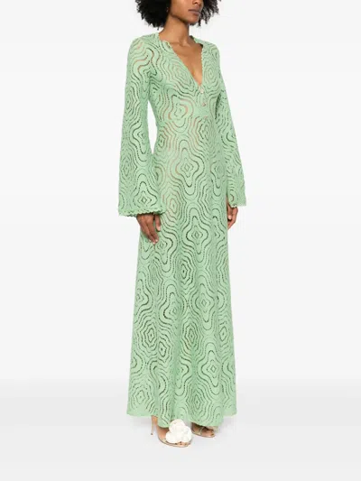 Moos Studio Lace Maxi Dress In Green