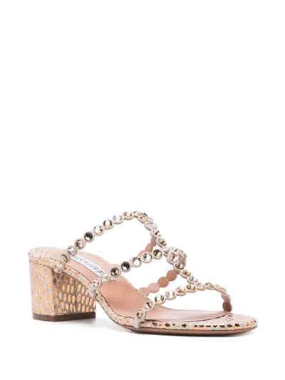 Aquazzura Crystal-embellished Tequila Sandals 50 In White