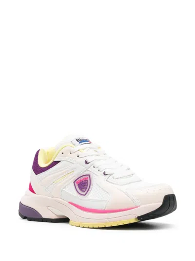 Blauer White Polyester Women Sneaker In Neutral