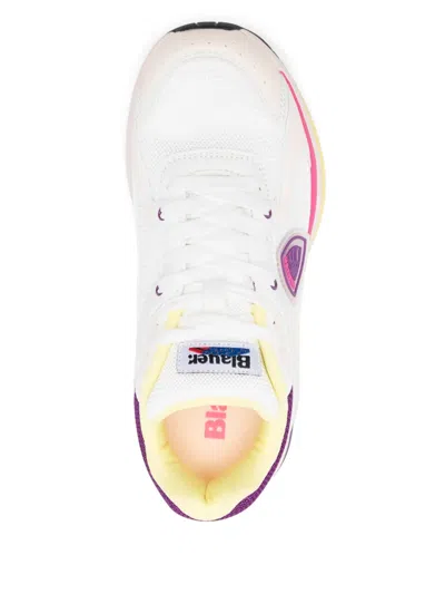 Blauer White Polyester Women Sneaker In Neutral