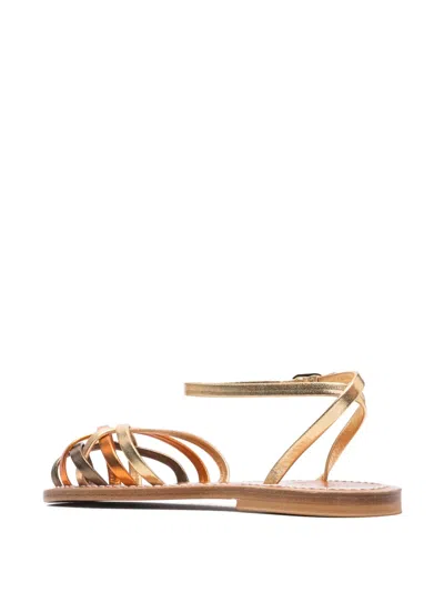 Kjacques K.jacques Demetria Metallic Sandals Shoes In Gold